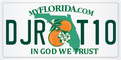 FL license plate DJRT10