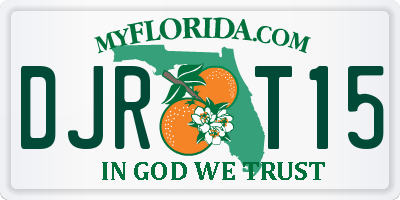 FL license plate DJRT15