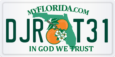 FL license plate DJRT31