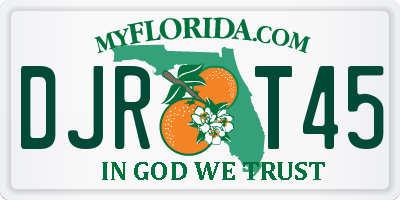 FL license plate DJRT45