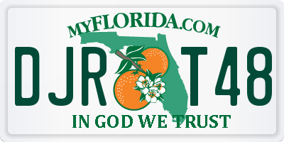 FL license plate DJRT48