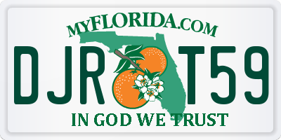 FL license plate DJRT59