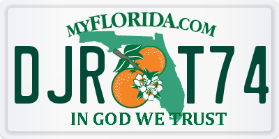 FL license plate DJRT74