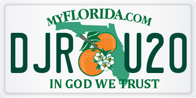 FL license plate DJRU20