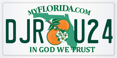 FL license plate DJRU24