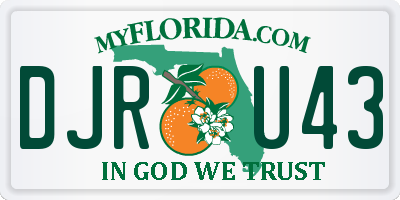 FL license plate DJRU43