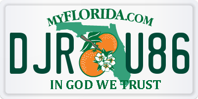 FL license plate DJRU86