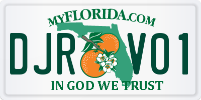 FL license plate DJRV01