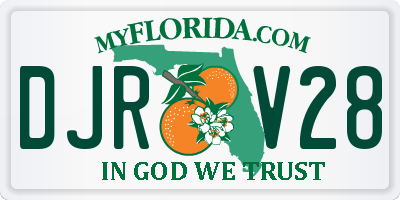 FL license plate DJRV28