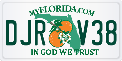 FL license plate DJRV38