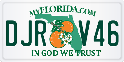 FL license plate DJRV46