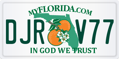 FL license plate DJRV77
