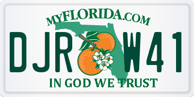 FL license plate DJRW41