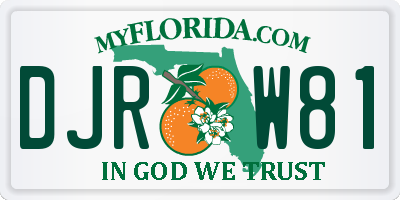 FL license plate DJRW81