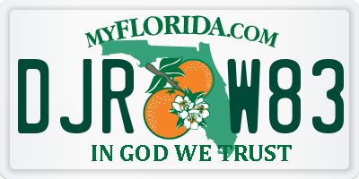 FL license plate DJRW83