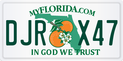 FL license plate DJRX47