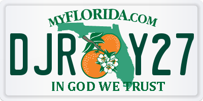 FL license plate DJRY27