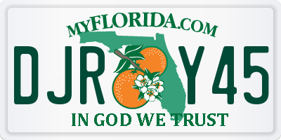 FL license plate DJRY45
