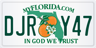 FL license plate DJRY47