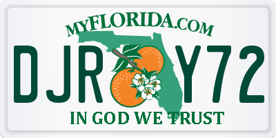 FL license plate DJRY72