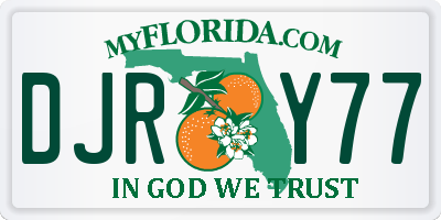 FL license plate DJRY77