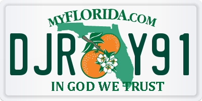 FL license plate DJRY91