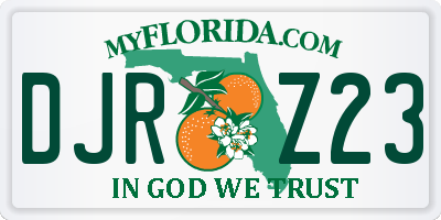 FL license plate DJRZ23