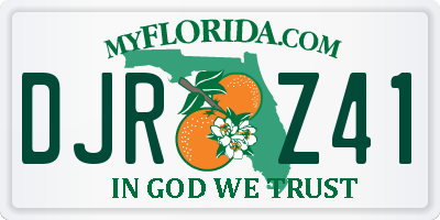 FL license plate DJRZ41