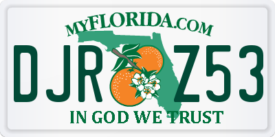 FL license plate DJRZ53