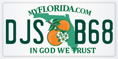 FL license plate DJSB68