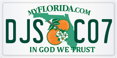 FL license plate DJSC07