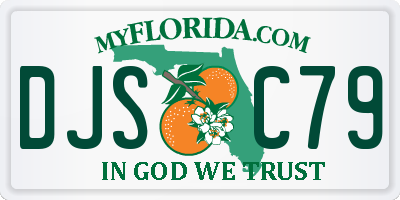 FL license plate DJSC79