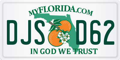 FL license plate DJSD62