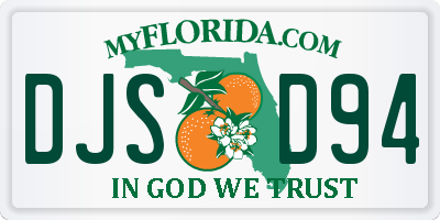 FL license plate DJSD94
