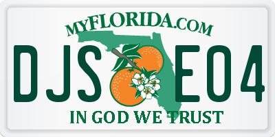 FL license plate DJSE04
