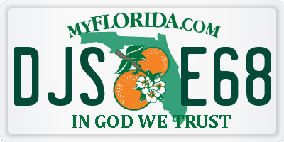 FL license plate DJSE68