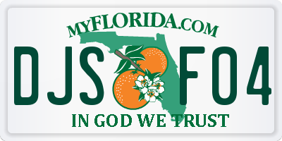 FL license plate DJSF04