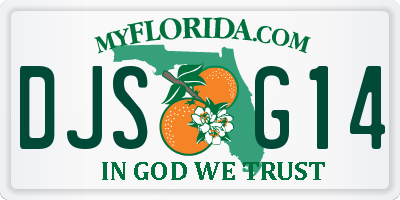 FL license plate DJSG14