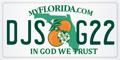 FL license plate DJSG22
