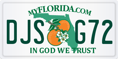 FL license plate DJSG72