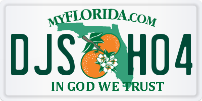 FL license plate DJSH04