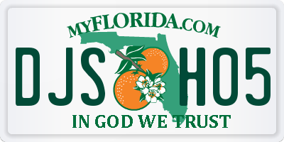 FL license plate DJSH05