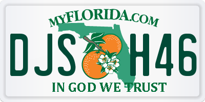 FL license plate DJSH46