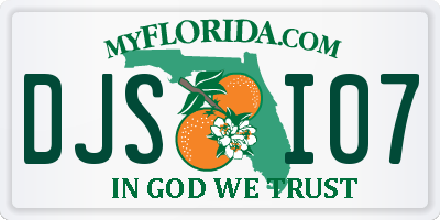 FL license plate DJSI07