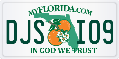 FL license plate DJSI09