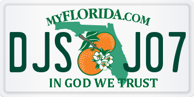 FL license plate DJSJ07