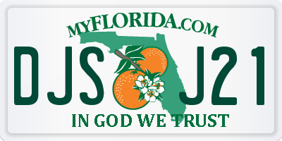 FL license plate DJSJ21