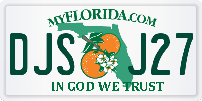 FL license plate DJSJ27