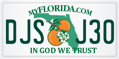 FL license plate DJSJ30