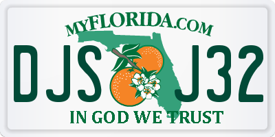 FL license plate DJSJ32